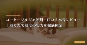 コーヒーソルジャ評判・口コミ本音レビュー｜煎りたて鮮度の実力を徹底検証【2026年版】